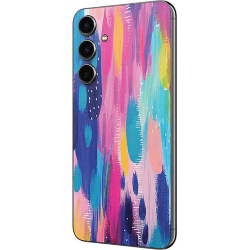 Pink Sparkle Brush Stroke by Etta Vee Galaxy S23 FE Skin