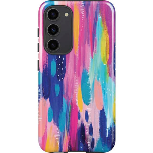 Etta Vee Pink Sparkle Brush Stroke Galaxy S23 Plus Pro Case