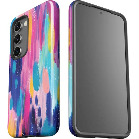 Etta Vee Pink Sparkle Brush Stroke Galaxy S23 Plus Pro Case