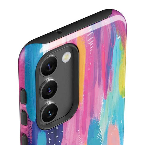 Etta Vee Pink Sparkle Brush Stroke Galaxy S23 Pro Case