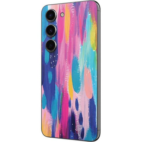 Etta Vee Pink Sparkle Brush Stroke Galaxy S23 Skin