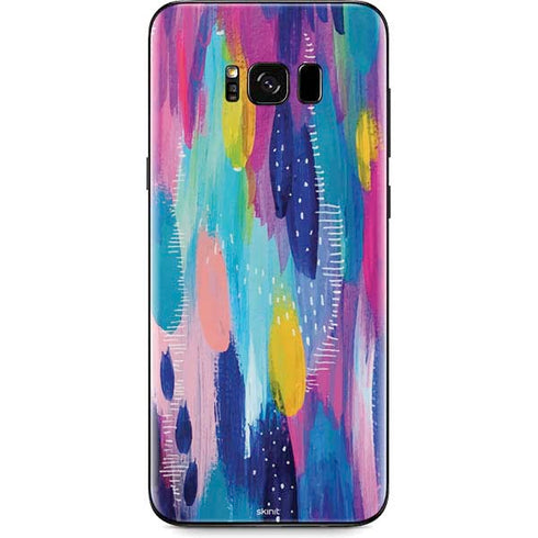 Etta Vee Pink Sparkle Brush Stroke Galaxy S8 Skin