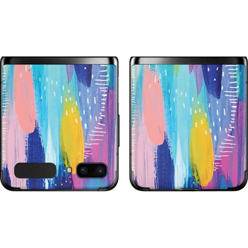 Etta Vee Pink Sparkle Brush Stroke Galaxy Z Flip Skin