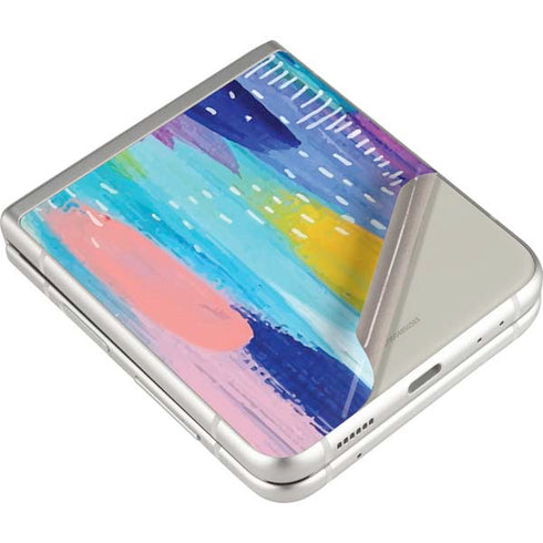 Etta Vee Pink Sparkle Brush Stroke Galaxy Z Flip3 5G Skin