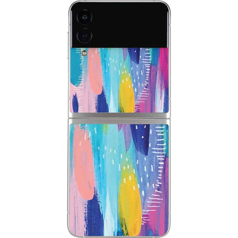 Etta Vee Pink Sparkle Brush Stroke Galaxy Z Flip4 5G Skin