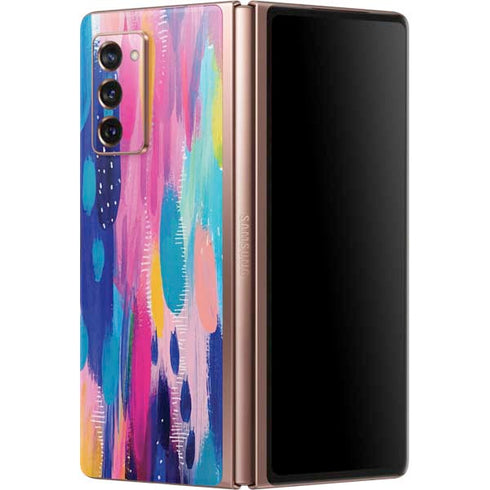 Etta Vee Pink Sparkle Brush Stroke Galaxy Z Fold2 5G Skin