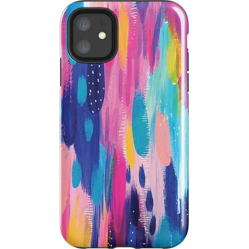 Etta Vee Pink Sparkle Brush Stroke iPhone 11 Impact Case