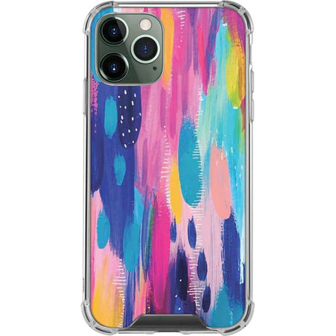 Pink Sparkle Brush Stroke by Etta Vee iPhone 11 Pro Max Clear Case
