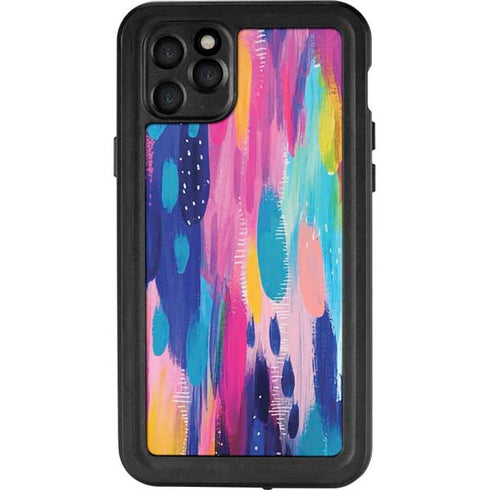 Etta Vee Pink Sparkle Brush Stroke iPhone 11 Pro Max Waterproof Case