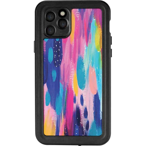 Etta Vee Pink Sparkle Brush Stroke iPhone 11 Pro Waterproof Case