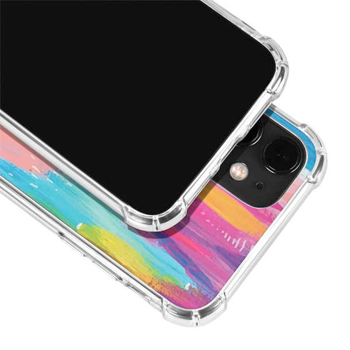 Etta Vee Pink Sparkle Brush Stroke iPhone 12 Clear Case