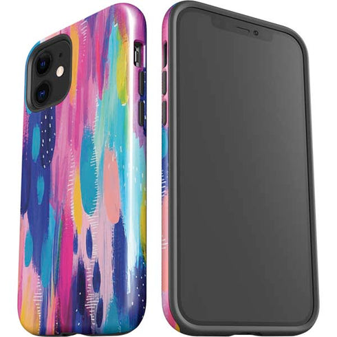 Etta Vee Pink Sparkle Brush Stroke iPhone 12 Impact Case