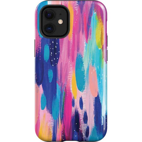 Etta Vee Pink Sparkle Brush Stroke iPhone 12 Mini Impact Case