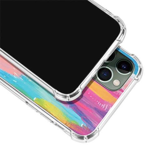 Etta Vee Pink Sparkle Brush Stroke iPhone 12 Pro Max Clear Case