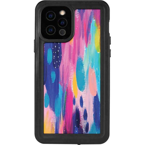 Etta Vee Pink Sparkle Brush Stroke iPhone 12 Pro Waterproof Case