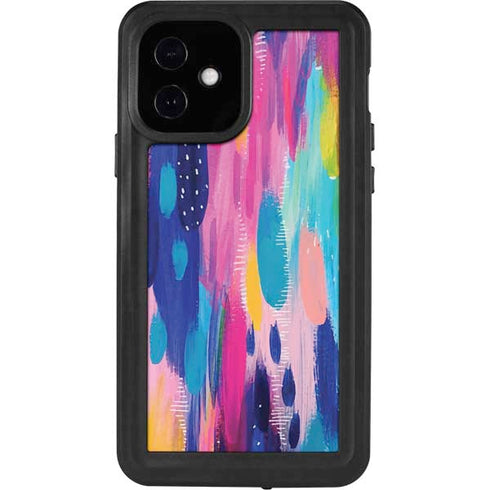 Etta Vee Pink Sparkle Brush Stroke iPhone 12 Waterproof Case