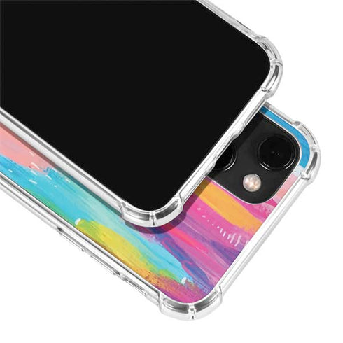 Pink Sparkle Brush Stroke by Etta Vee iPhone 15 Plus Clear Case