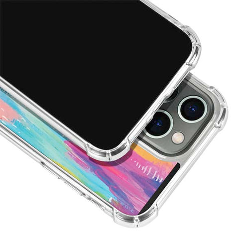 Etta Vee Pink Sparkle Brush Stroke iPhone 14 Pro Max Clear Case