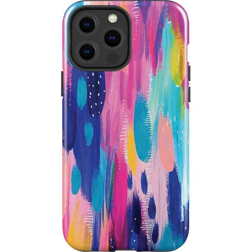 Etta Vee Pink Sparkle Brush Stroke iPhone 14 Pro Max Impact Case