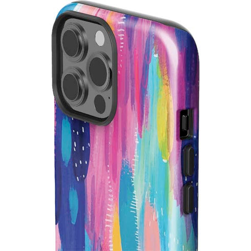 Pink Sparkle Brush Stroke by Etta Vee iPhone 15 Pro Max Impact Case