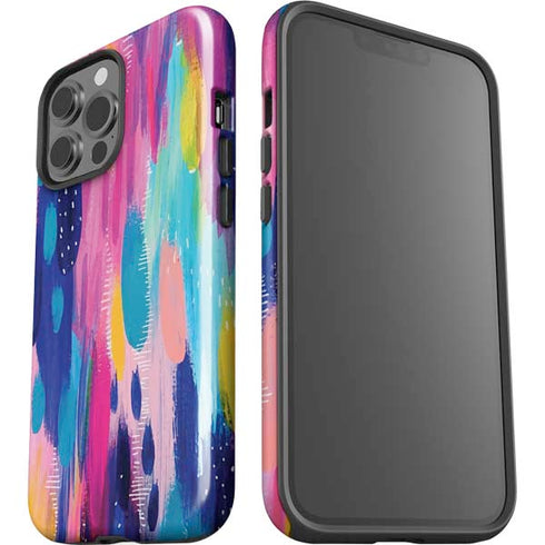 Etta Vee Pink Sparkle Brush Stroke iPhone 14 Pro Max Impact Case