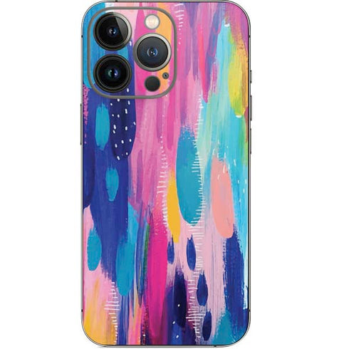 Pink Sparkle Brush Stroke by Etta Vee iPhone 15 Pro Skin