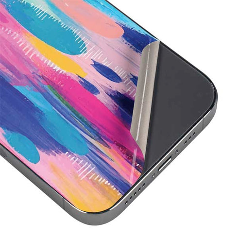 Etta Vee Pink Sparkle Brush Stroke iPhone 14 Pro Skin