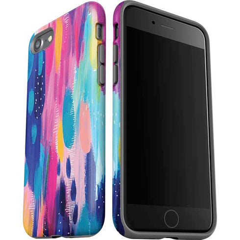 Etta Vee Pink Sparkle Brush Stroke iPhone SE (2nd & 3rd Gen) Pro Case