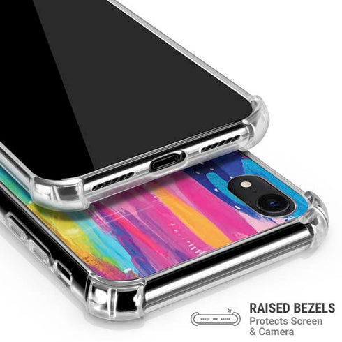 Pink Sparkle Brush Stroke by Etta Vee iPhone XR Clear Case