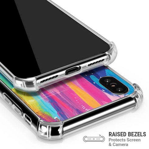 Pink Sparkle Brush Stroke by Etta Vee iPhone XS Max Clear Case