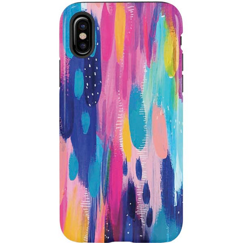 Etta Vee Pink Sparkle Brush Stroke iPhone XS Pro Case