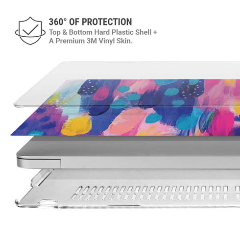 Pink Sparkle Brush Stroke by Etta Vee MacBook Air 15in (2023-2025) Case plus Skin