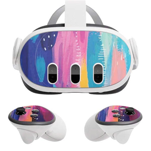 Pink Sparkle Brush Stroke by Etta Vee Meta Quest 3 Skin