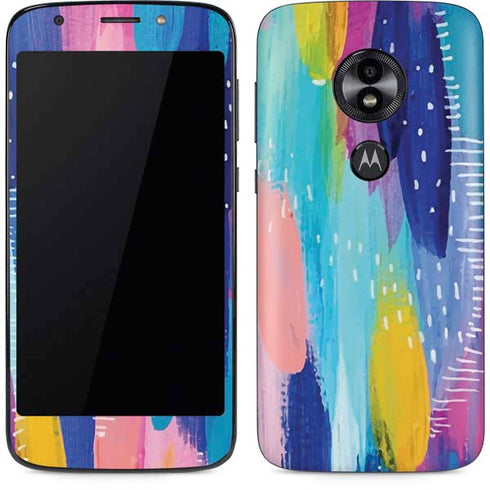 Etta Vee Pink Sparkle Brush Stroke Moto E5 Play Skin
