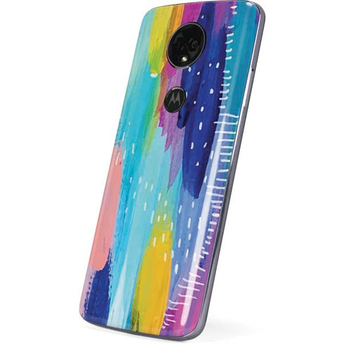 Etta Vee Pink Sparkle Brush Stroke Moto E5 Plus Skin