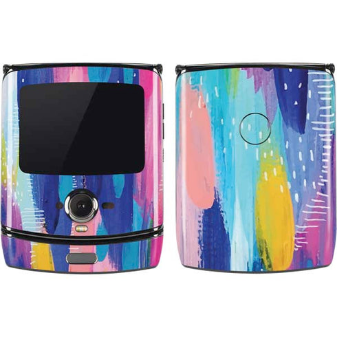 Etta Vee Pink Sparkle Brush Stroke Motorola RAZR Skin
