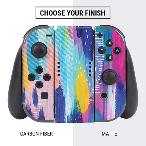 Etta Vee Pink Sparkle Brush Stroke Nintendo Switch Bundle Skin