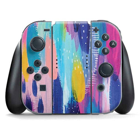 Pink Sparkle Brush Stroke by Etta Vee Nintendo Switch (2017-2021) Joy-Con Controller Skin