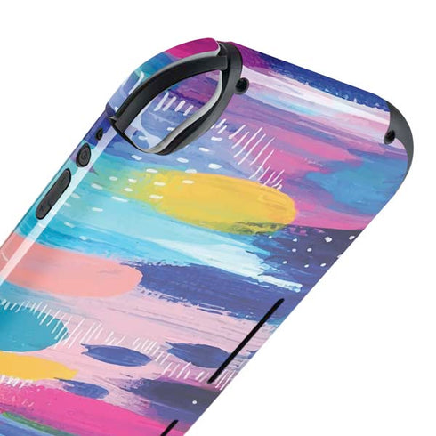 Etta Vee Pink Sparkle Brush Stroke Nintendo Switch Lite Skin