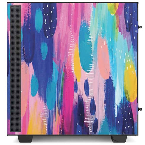 Etta Vee Pink Sparkle Brush Stroke NZXT H510 Compact ATX Mid-Tower Case Skin