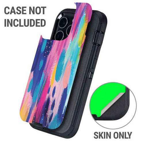 Pink Sparkle Brush Stroke by Etta Vee Otterbox Defender iPhone Skin