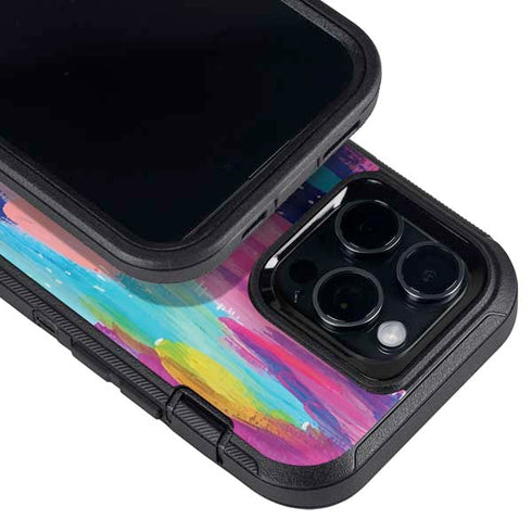 Pink Sparkle Brush Stroke by Etta Vee Otterbox Defender iPhone Skin