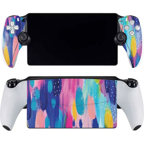 Pink Sparkle Brush Stroke by Etta Vee PlayStation Portal Remote Player Skin