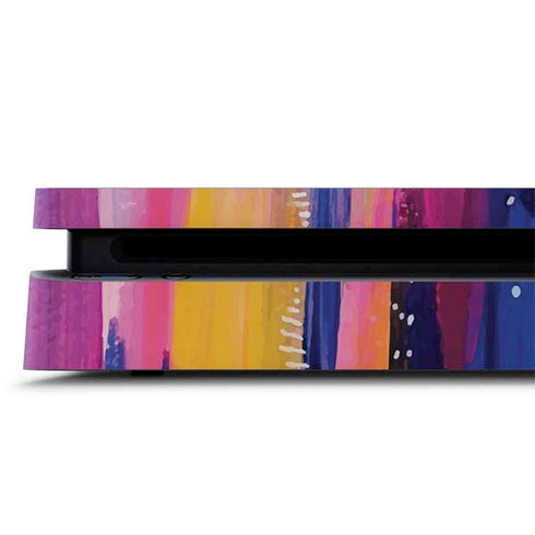 Etta Vee Pink Sparkle Brush Stroke PS4 Slim Skin