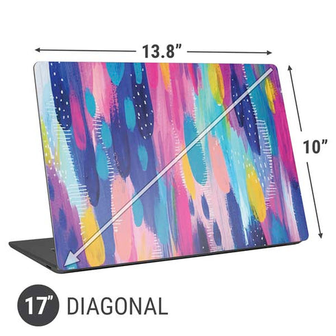 Etta Vee Pink Sparkle Brush Stroke Universal Laptop 17in (13.8 x 10in) Skin