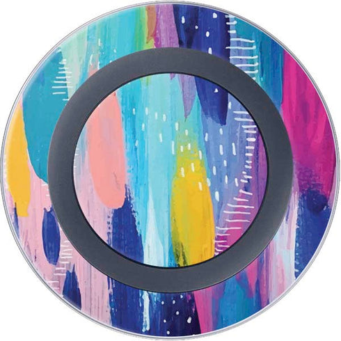 Etta Vee Pink Sparkle Brush Stroke Wireless Charger Skin