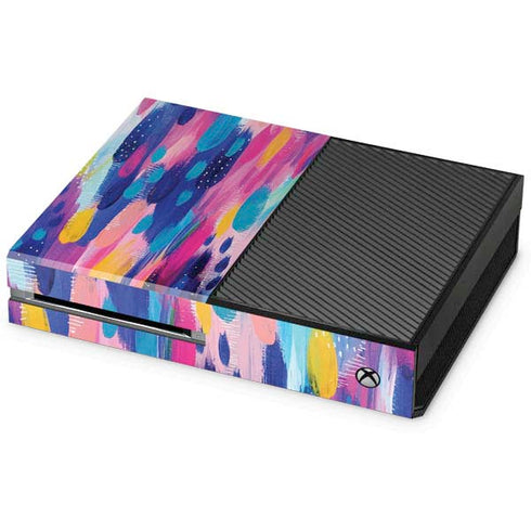 Etta Vee Pink Sparkle Brush Stroke Xbox One Console Skin