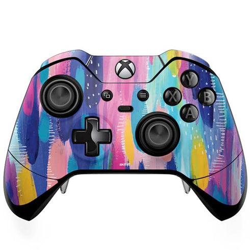 Etta Vee Pink Sparkle Brush Stroke Xbox One Elite Controller Skin