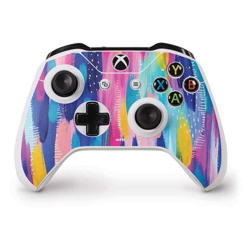 Etta Vee Pink Sparkle Brush Stroke Xbox One S Controller Skin