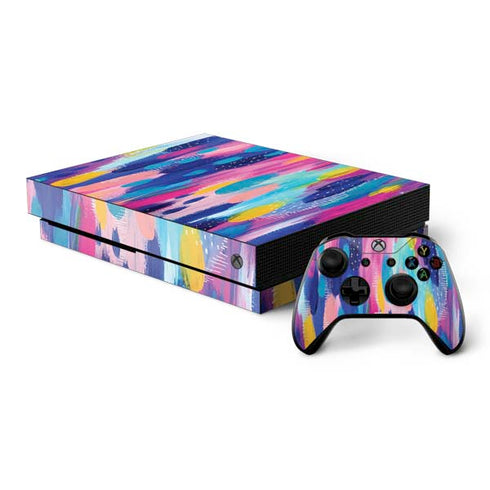 Etta Vee Pink Sparkle Brush Stroke Xbox One X Bundle Skin